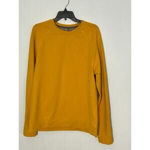 Lululemon Men's Sweatshirt Gold Gray Super Soft Heavy Measures Large to XL XC!!!